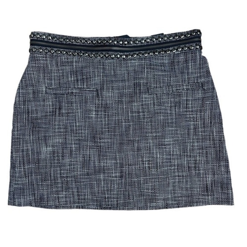 H&M Studded Tweed Mini Skirt